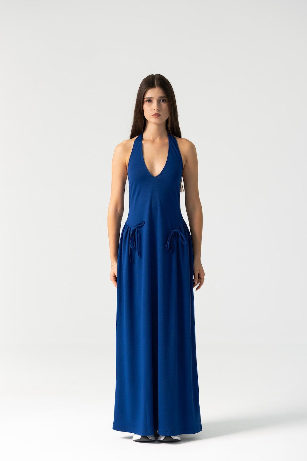 Ame Long Maxi Dress in Royal Blue ENXHALINE Ame Long Maxi Dress in Royal Blue ENXHALINE