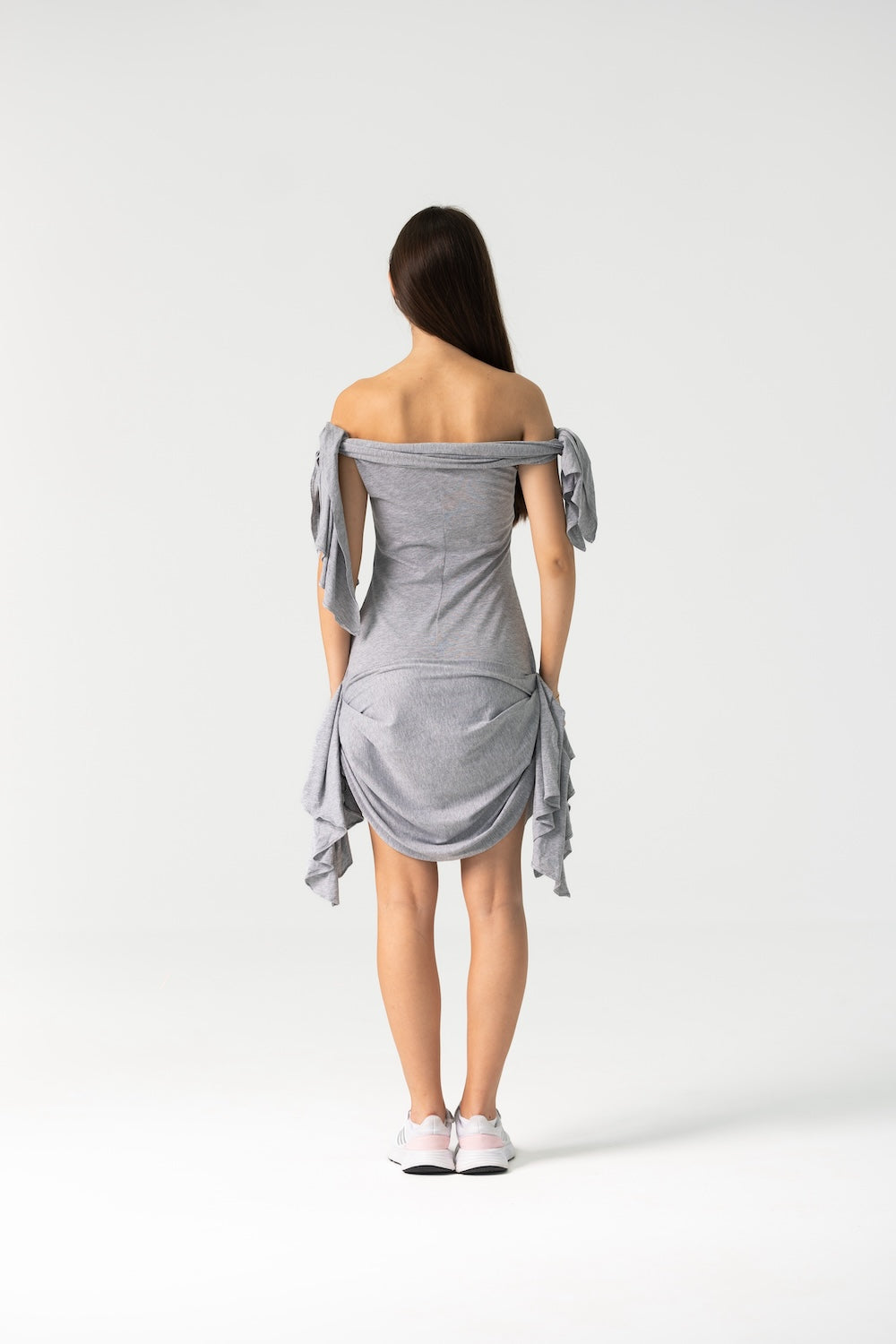 Chloe Dress in Grey Cotton