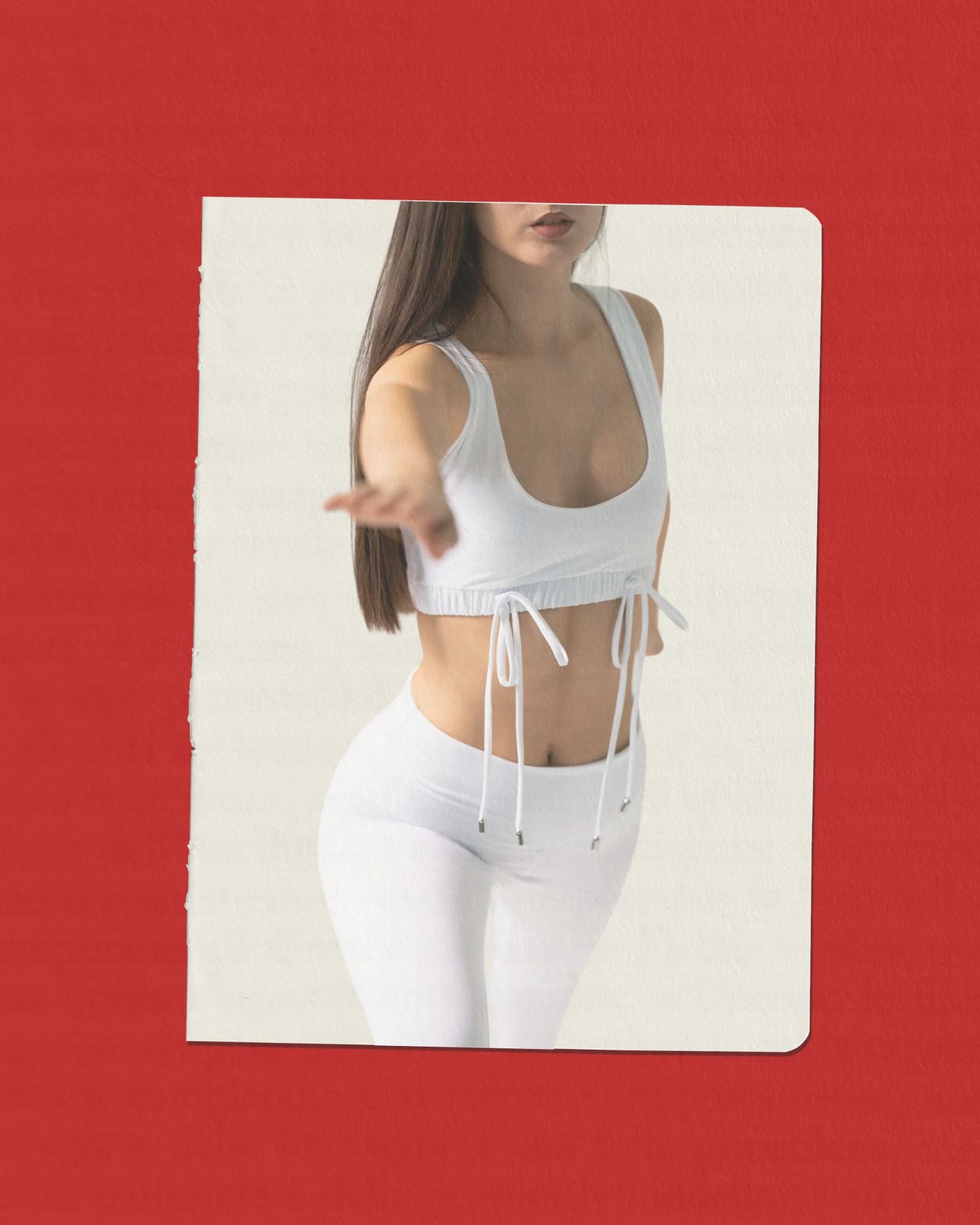 Amiel Slim Leggings Set in White