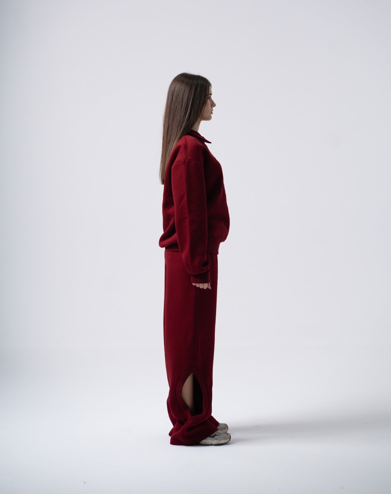 Eclips Pants Set in Burgundy