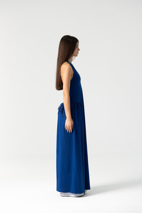 Ame Long Maxi Dress in Royal Blue – ENXHALINE