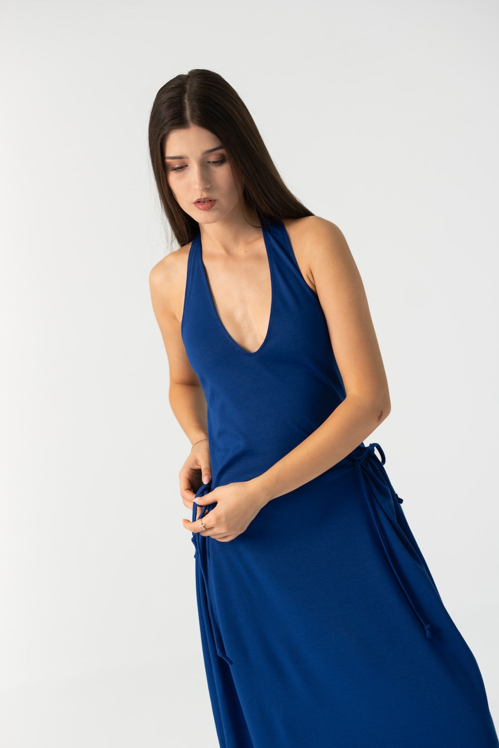 Ame Long Maxi Dress in Royal Blue