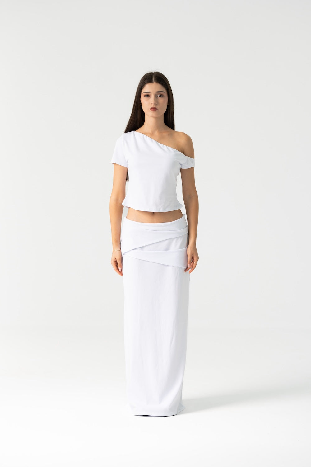 Nia Skirt Set in White