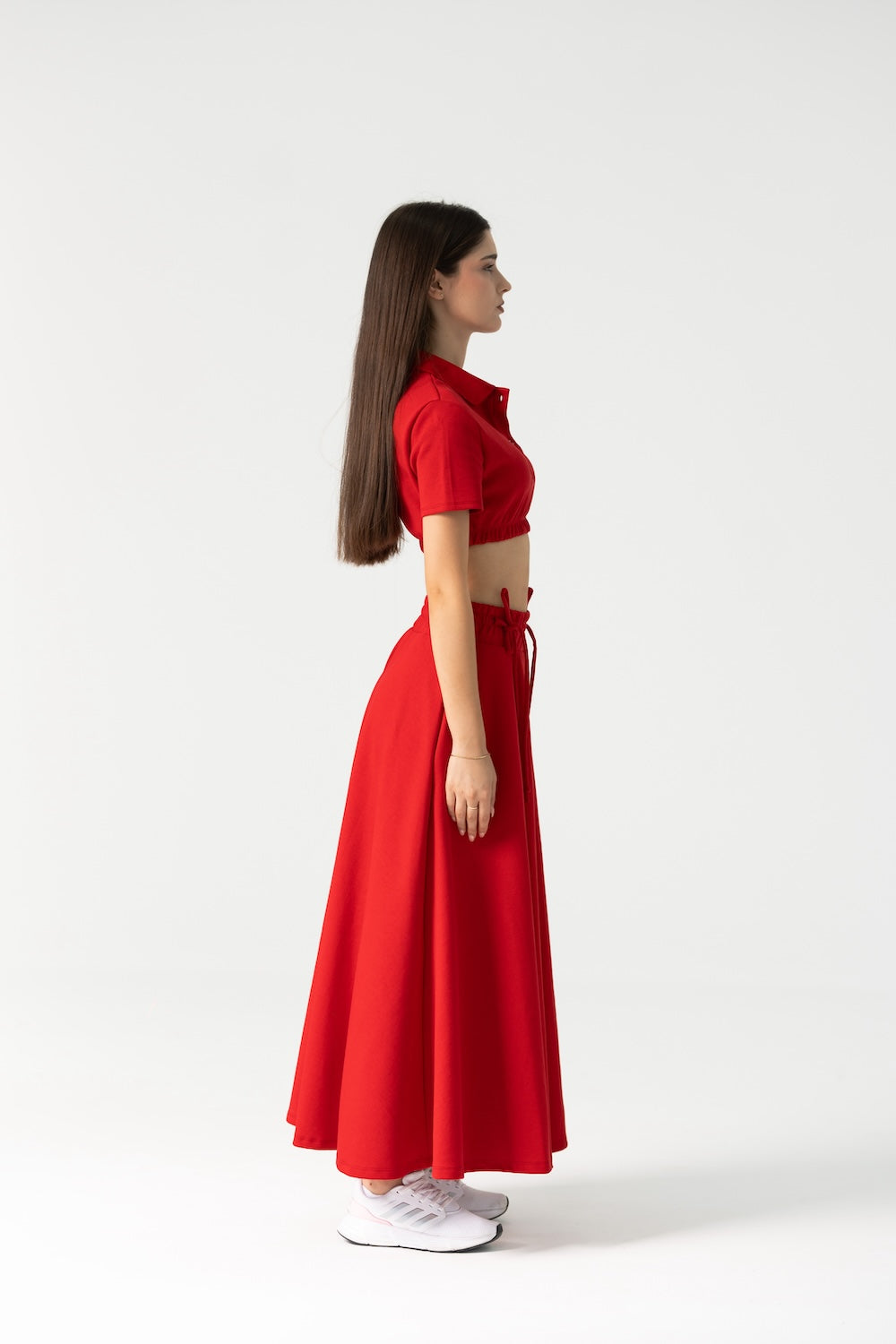Runa Red Skirt Set
