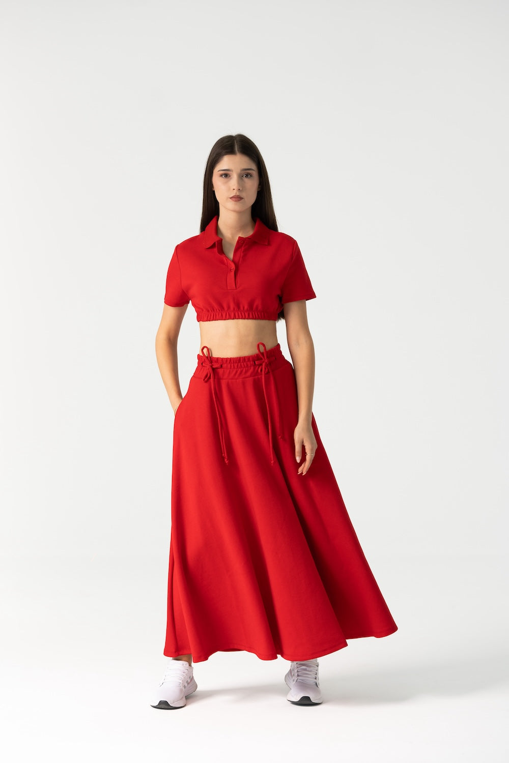 Runa Red Skirt Set