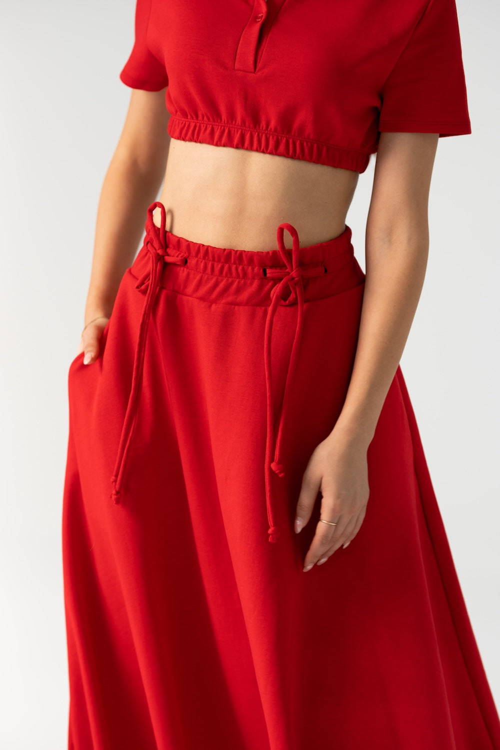 Runa Red Skirt Set