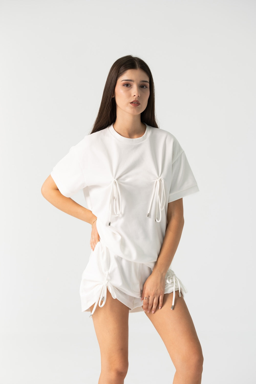 Sol Short Pant Set in White