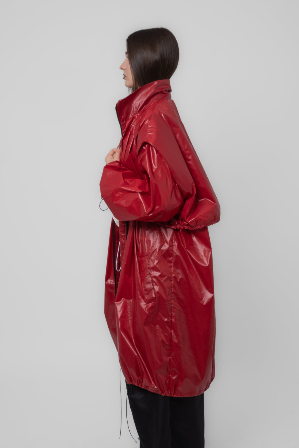 Ara Parachute Red Rain Coat