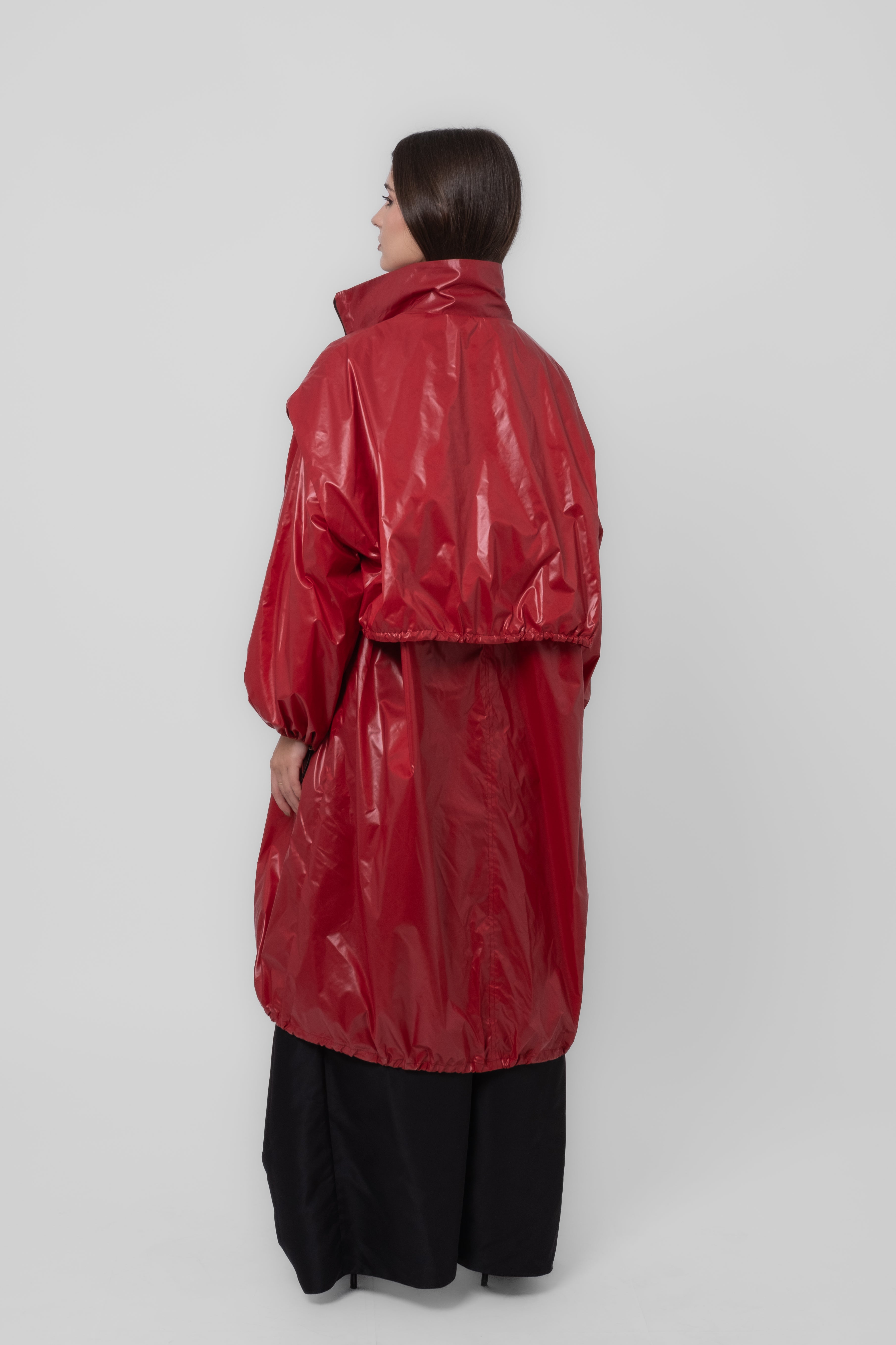 Ara Parachute Red Rain Coat