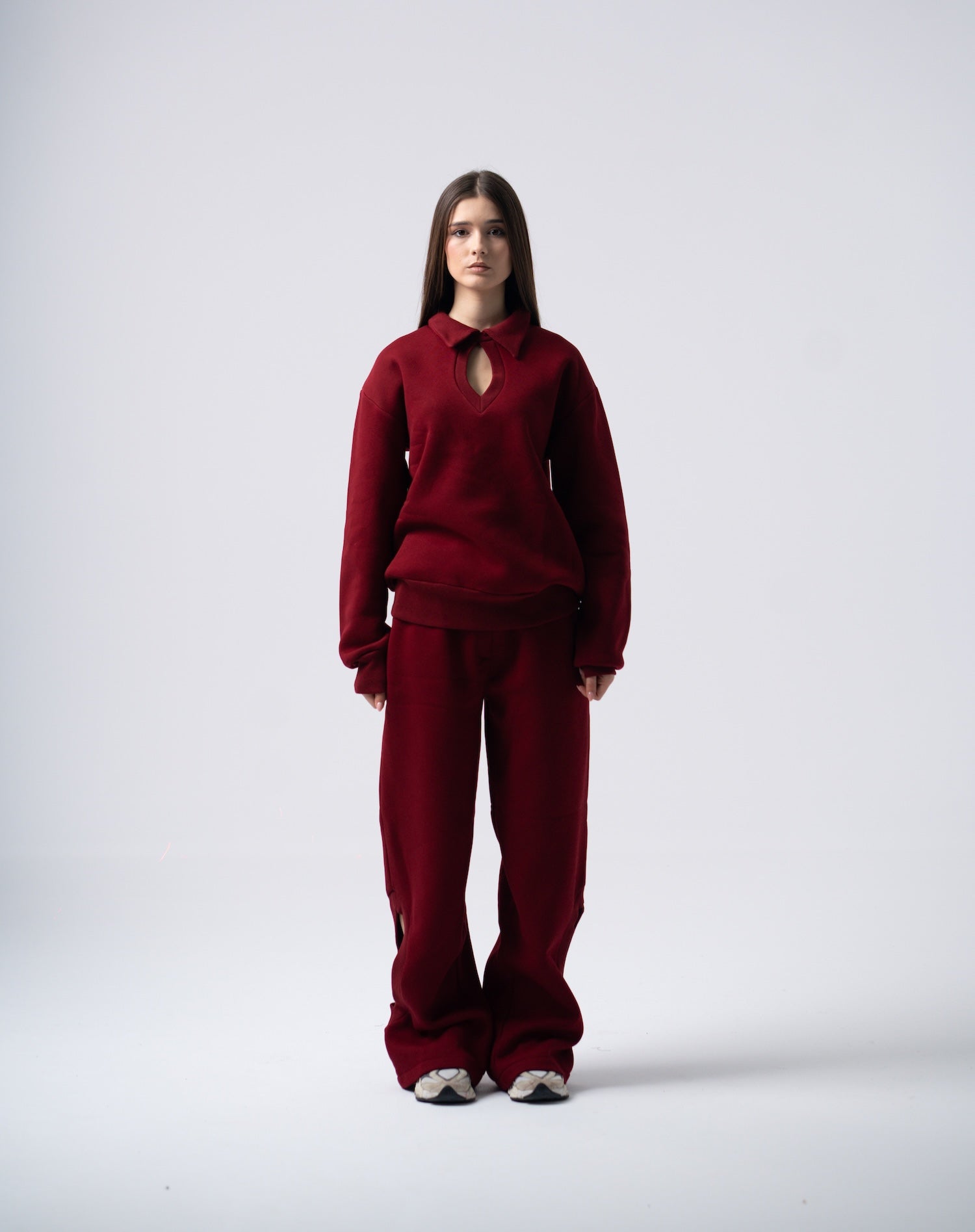 Eclips Pants Set in Burgundy – ENXHALINE