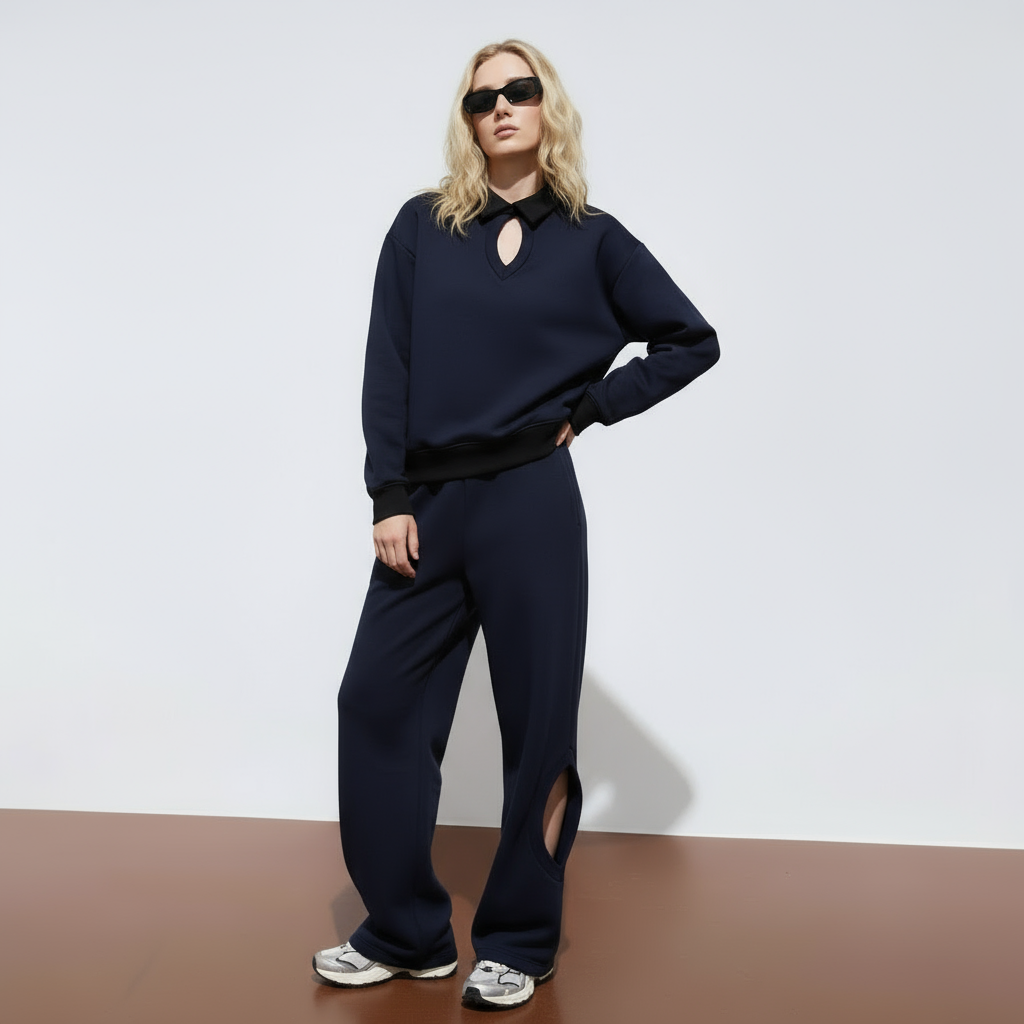 Eclips Pants Set in Dark Blue