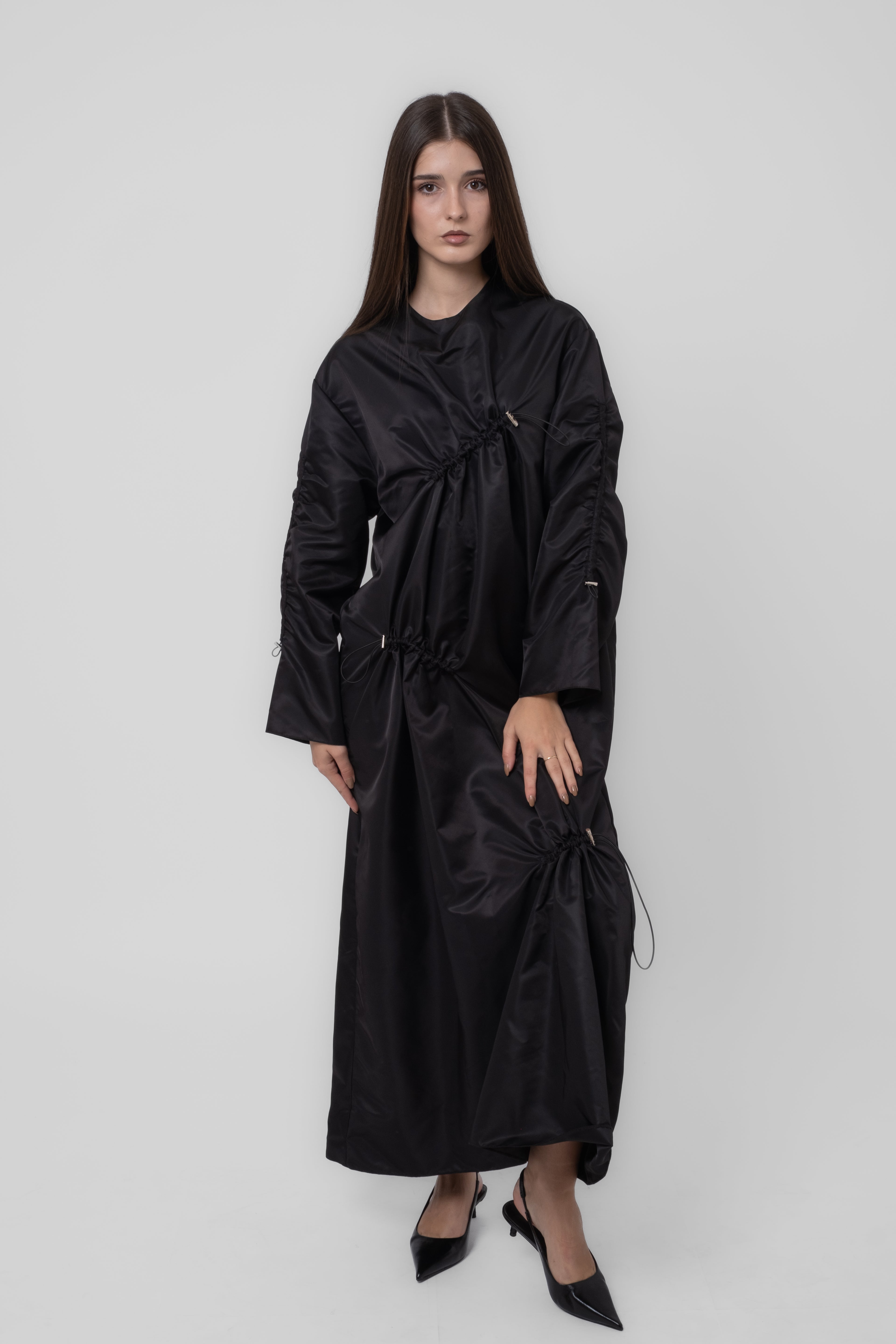 Nixie Parachute Black Dress