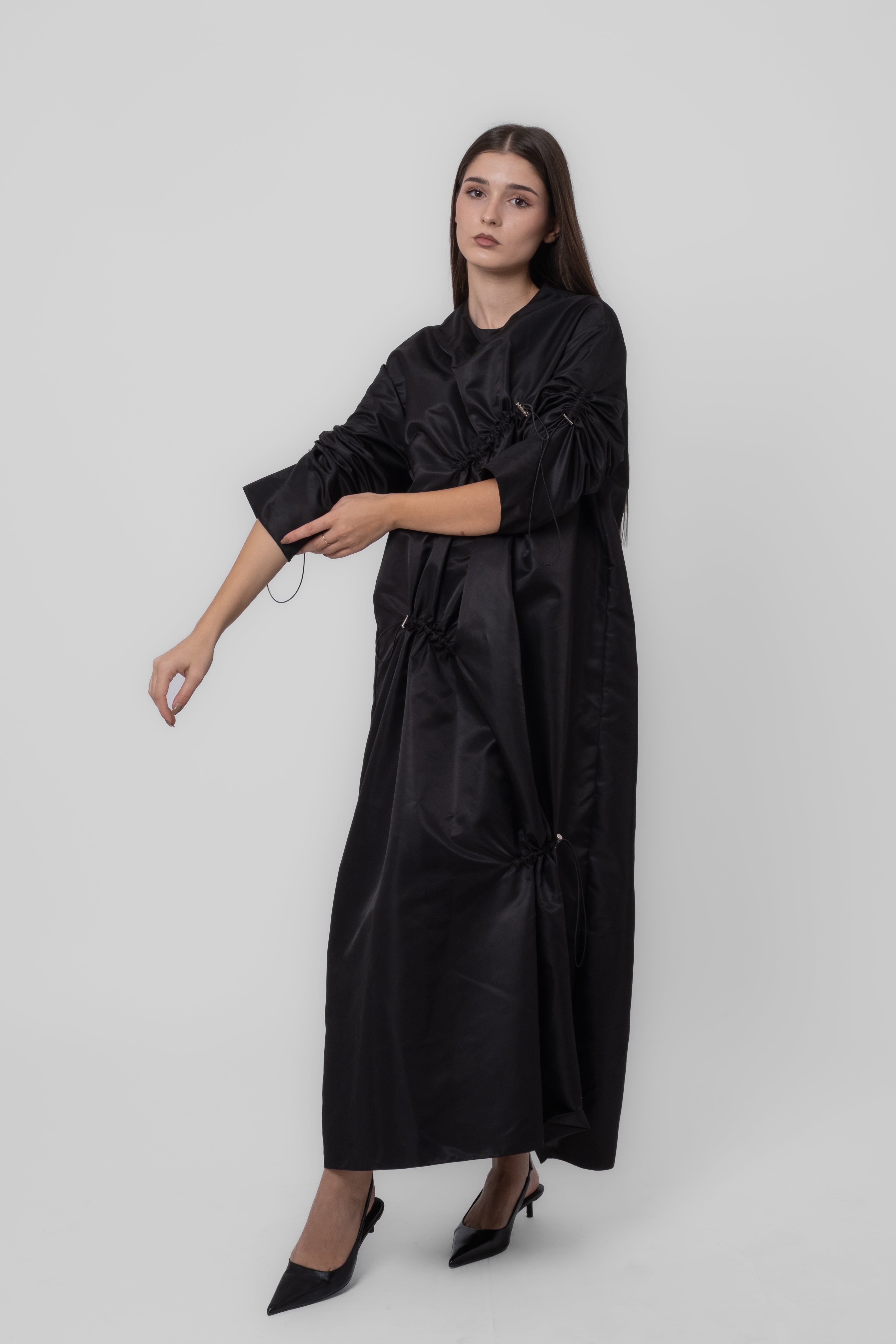 Nixie Parachute Black Dress