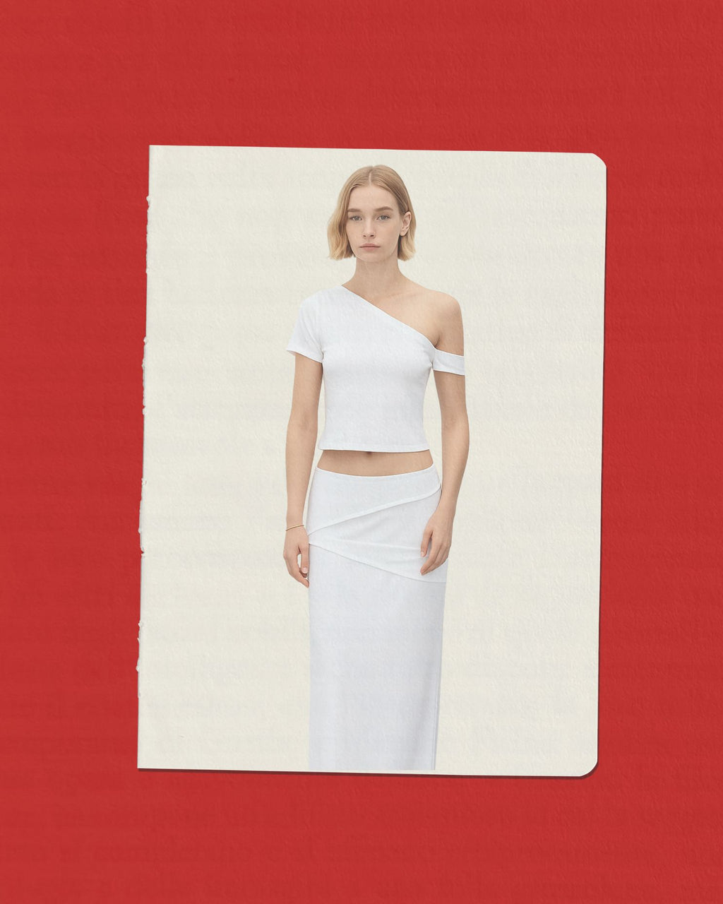 Nia Skirt Set in White