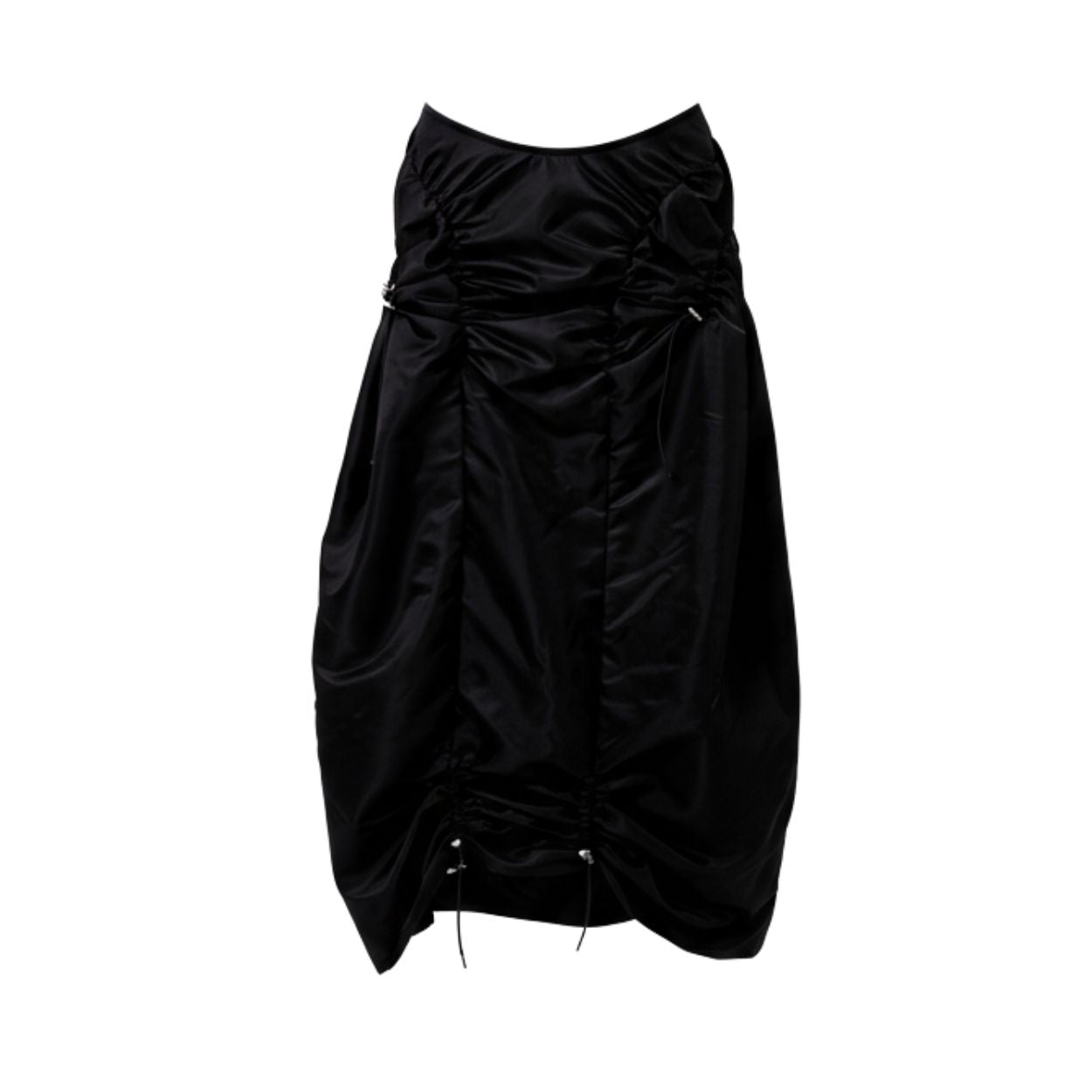 Isha Parachute Black Midi Skirt