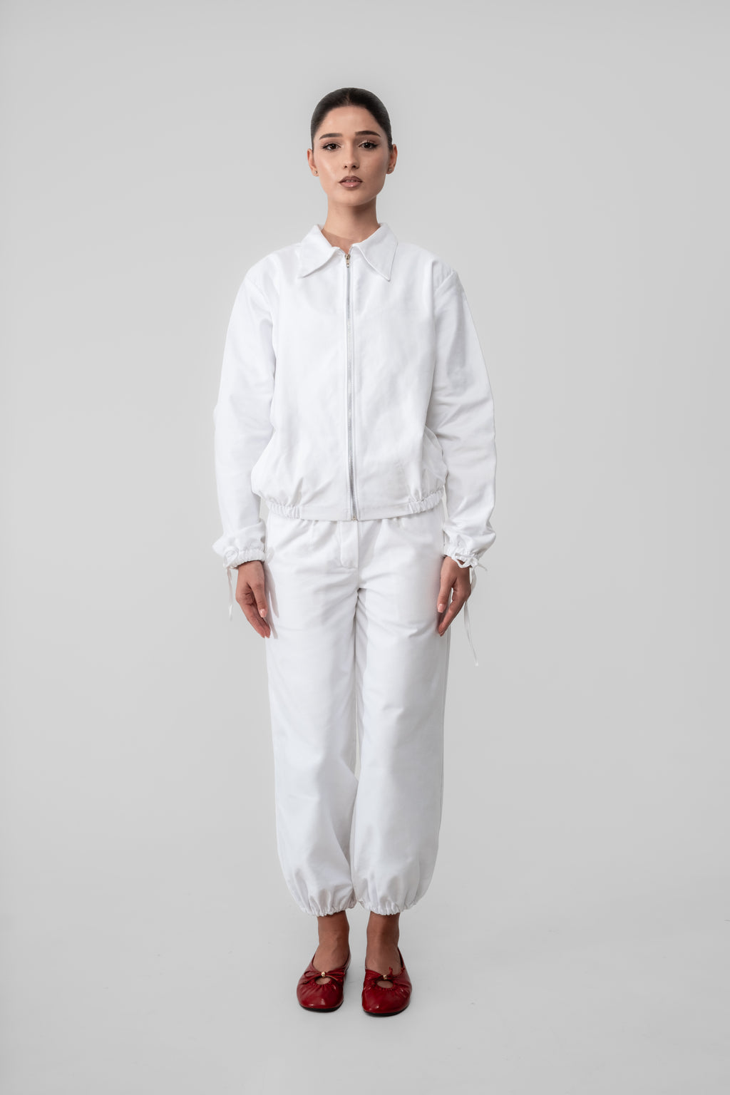 Nux White Jacket Set