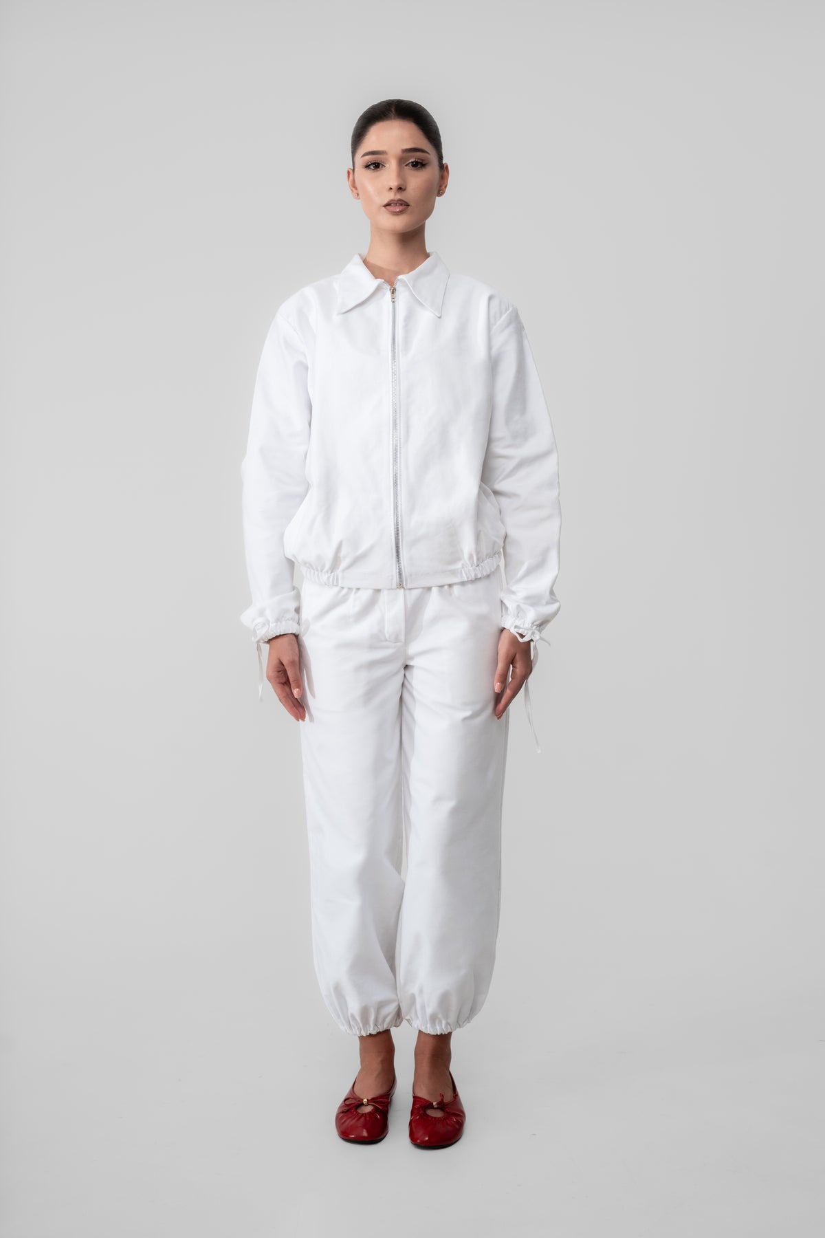 Nux White Jacket Set