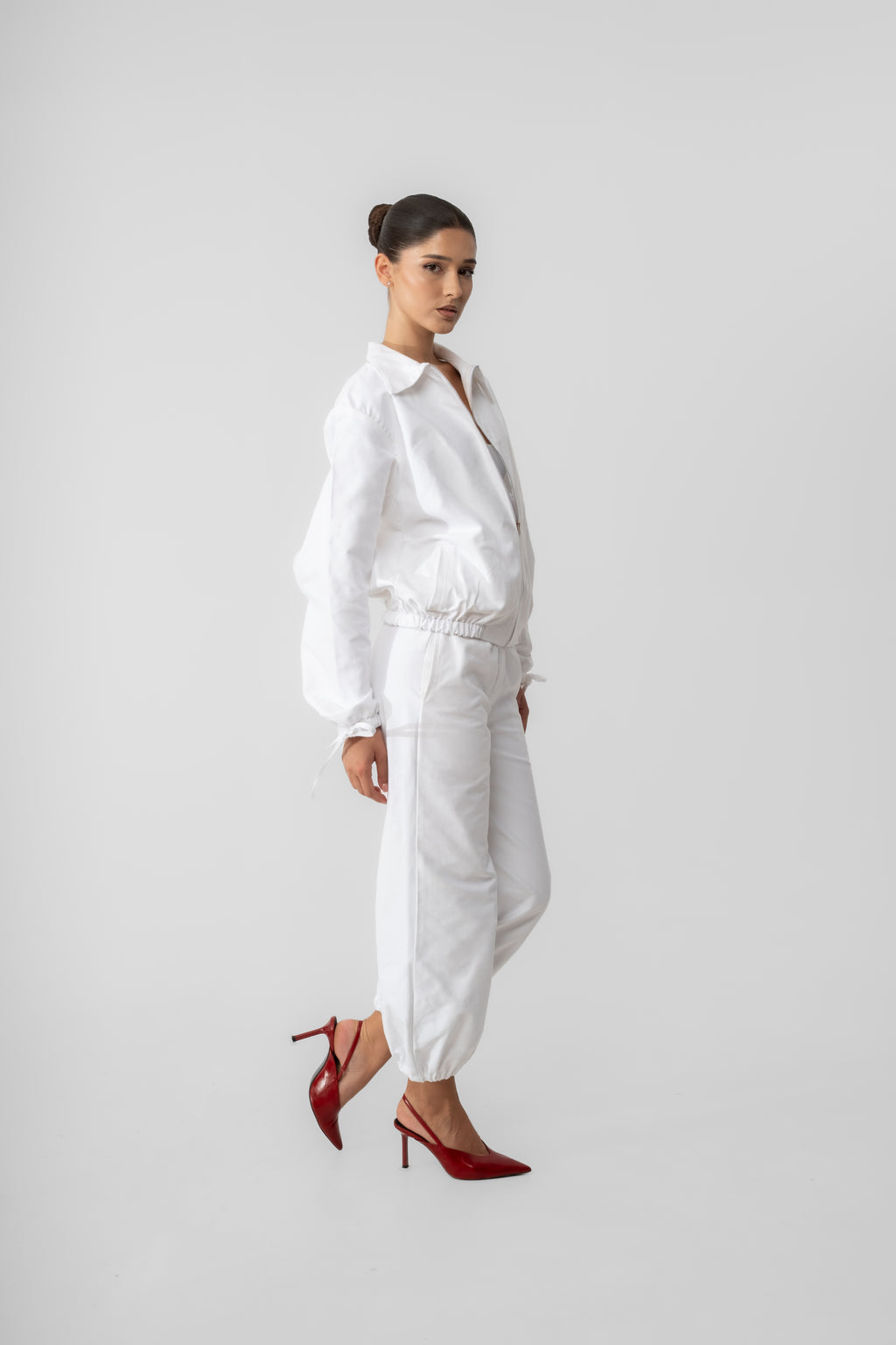 Nux White Jacket Set