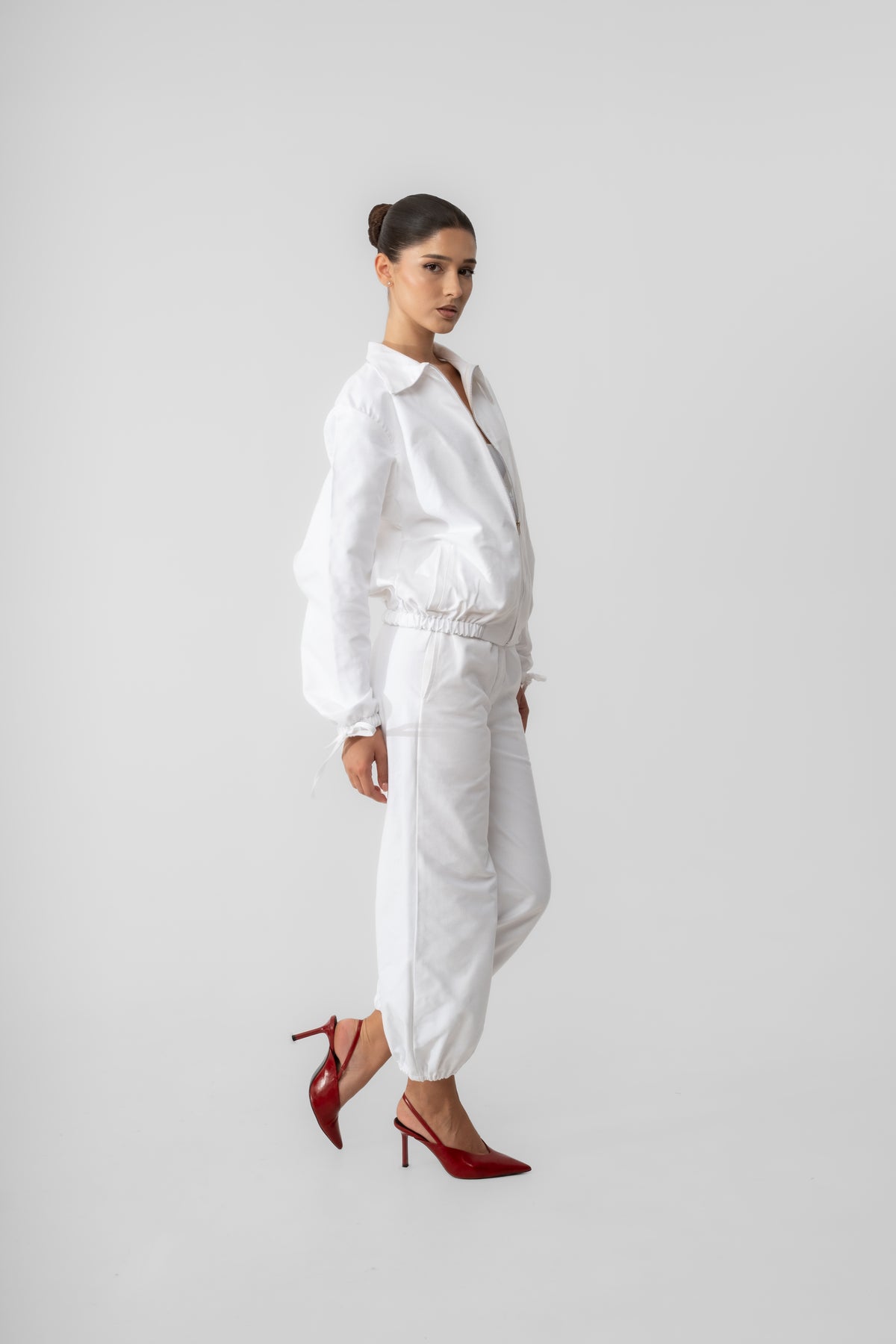 Nux White Jacket Set