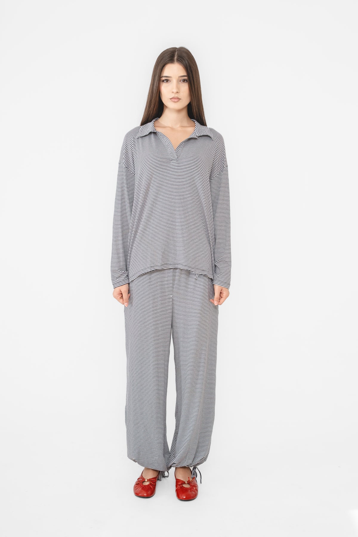 Amani Set in Striped Cotton