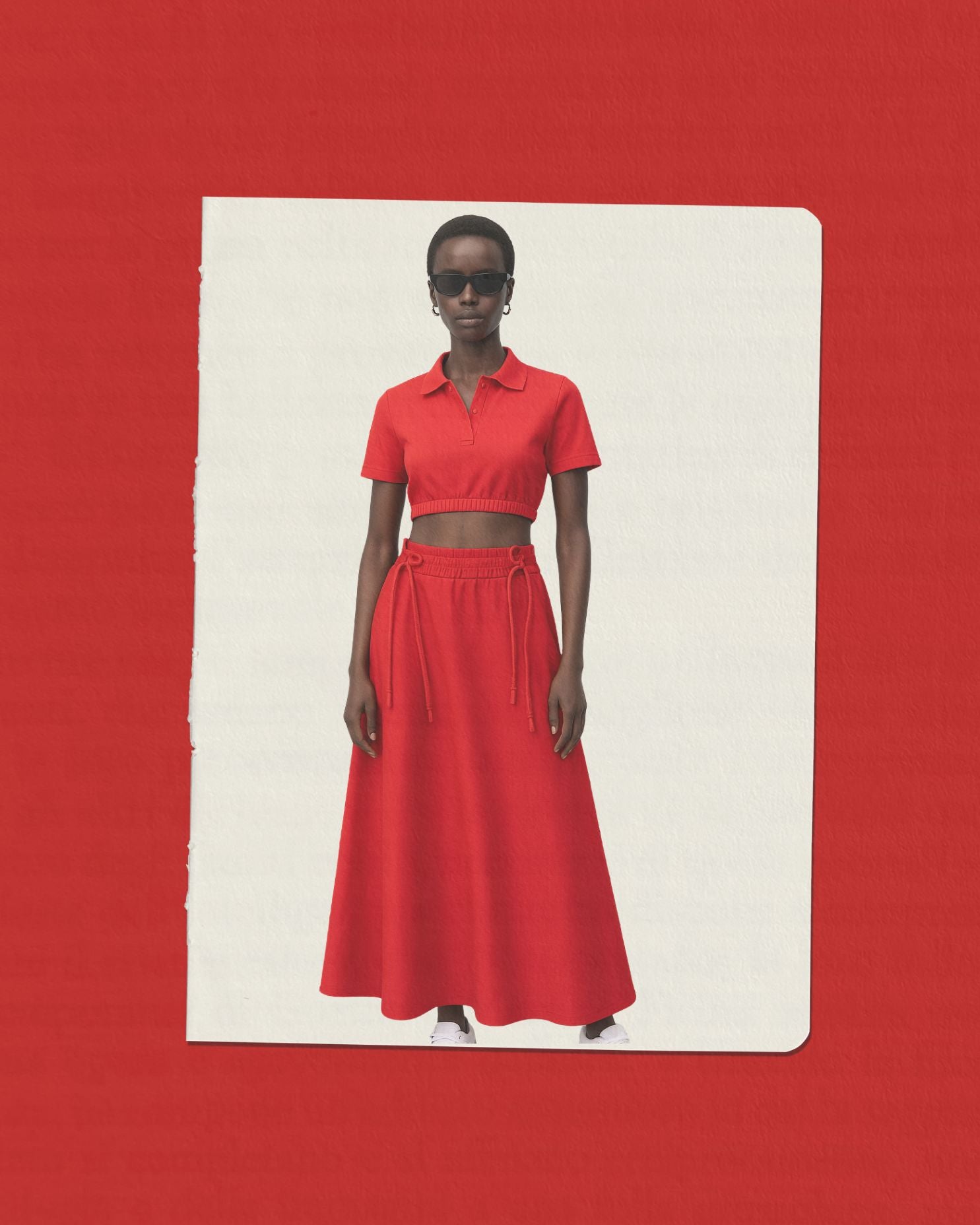 Runa Red Skirt Set